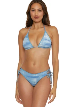 Becca by Rebecca Virtue Triangle|Halter-Cheryl Metallic Triangle Bikini Top