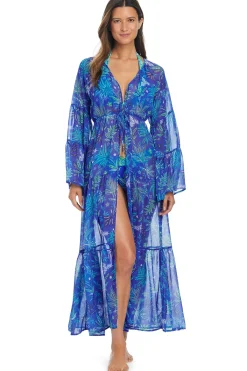Bleu Rod Beattie Caftans-Chiffon Maxi Cover Dress
