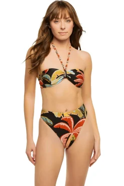 Farm Rio Halter|Bandeau-Coconut Night Bandeau Bikini Top