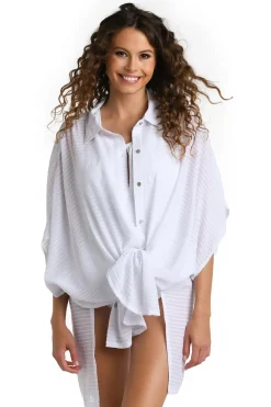 La Blanca Sundresses-Convertible Shirt Dress