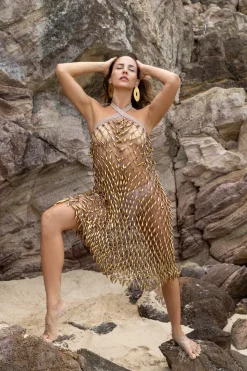 My Beachy Side Sundresses-Crochet Beaded Convertible Dress