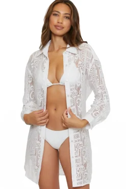 Becca by Rebecca Virtue Shirt Dresses-Crochet Boy Shirt