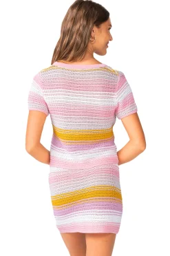 PQ Swim Tops-Crochet Button Up Top