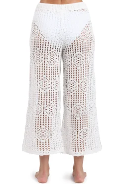 La Blanca Bottoms-Crochet Cropped Pants