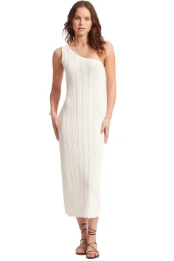 Seafolly Sundresses-Crochet Knit Asymmetrical Midi Dress