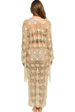 My Beachy Side Sundresses-Crochet Maxi Dress