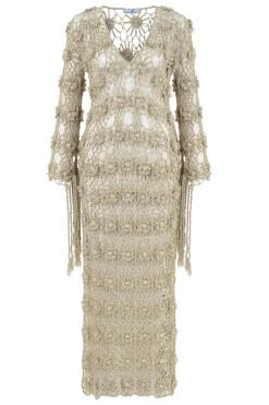 My Beachy Side Sundresses-Crochet Maxi Dress