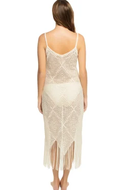La Blanca Sundresses-Crochet Midi Dress