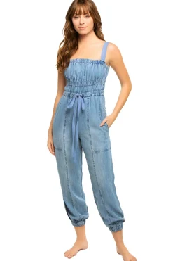 Elan Jumpsuits / Rompers-Denim Jumpsuit