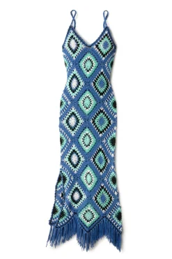 Elan Sundresses-Diamond Crochet Midi Dress