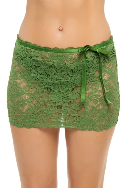 Frankies Bikinis Bottoms-Dylan Lace Mini Skirt