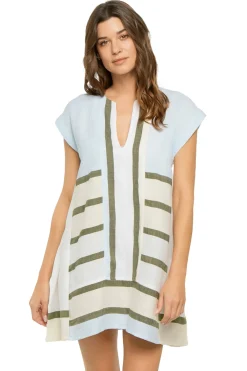 Lemlem Caftans|Tunics-Elina Short Caftan