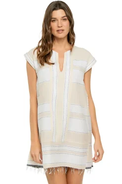 Lemlem Caftans|Tunics-Elina Short Caftan
