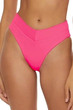 Becca by Rebecca Virtue High Leg|High Waist-Elise Banded High Waist Bikini Bottom