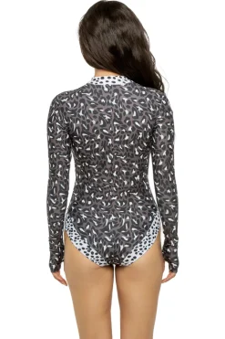 Watskin High Neck|High Leg-Ella Animal Mix Bodysuit