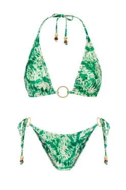Kulani Kinis Triangle|Halter-Emerald Tides Triangle Bikini Top