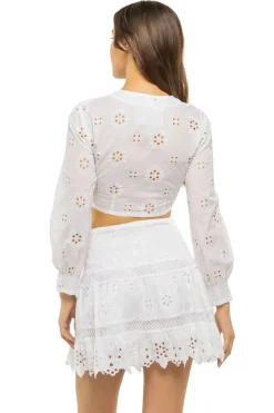 Temptation Positano Matching Sets|Tops-Estensi Embroidered Crop Top