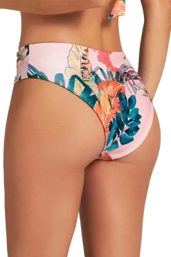 Cosita Linda High Leg|High Waist-Exotic Leaves Hipster Bikini Bottom