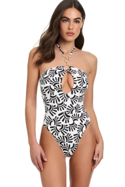 Red Carter High Leg|Halter-Eye Catcher One Piece Swimsuit
