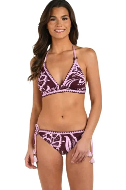 La Blanca Triangle|Halter-Fiji Flora Banded Triangle Bikini Top