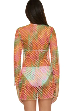 Becca by Rebecca Virtue Kimonos / Robes-Fishnet Long Sleeve Kimono