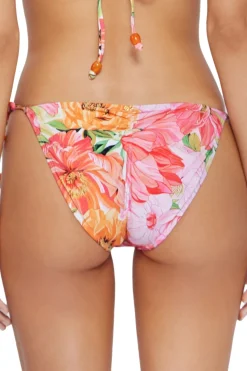 PQ Swim Tie Side|Hipster-Flora Embroidered Tie Side Hipster Bikini Bottom