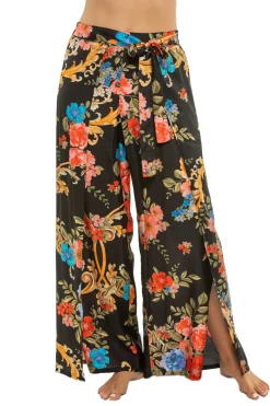 Johnny Was Bottoms-Floral Wrap Pants