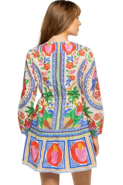 Farm Rio Sundresses-Flowers Beach Mini Dress