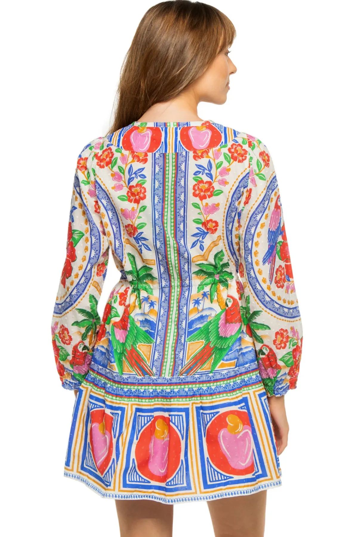 Farm Rio Sundresses-Flowers Beach Mini Dress
