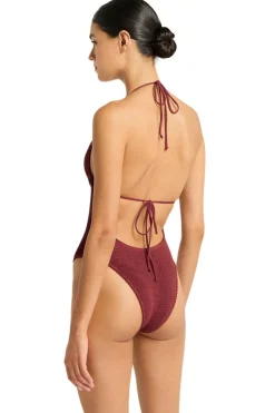 Bond-Eye Monokini / Cut Out|High Leg-Fowler Beaded One Piece Swimsuit
