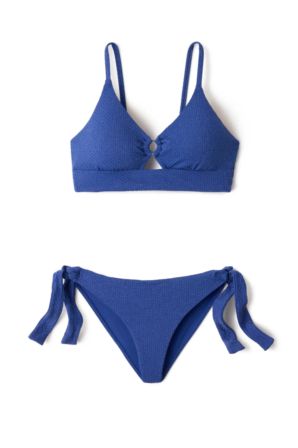 MaxSwim Tie Side|Hipster-Frankie Textured Tie Side Hipster Bikini Bottom