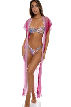 Luli Fama Kimonos / Robes-Fringe Long Kimono