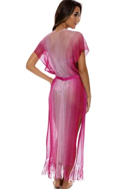 Luli Fama Kimonos / Robes-Fringe Long Kimono