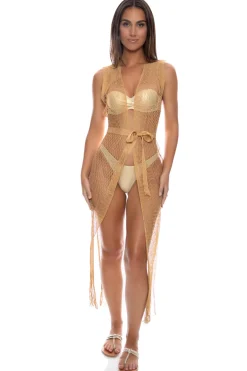 Luli Fama Kimonos / Robes|Caftans-Fringe Long Kimono