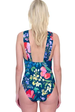Gottex High Neck|One Pieces-Garden Dream High Neck One Piece Swimsuit