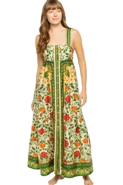 Farm Rio Sundresses-Garden Tapestry Maxi Dress