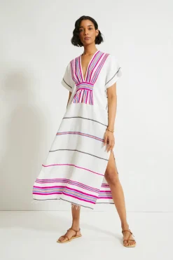 Lemlem Caftans-Gasira Plunge Caftan