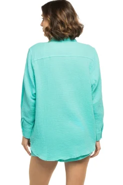 Surf Gypsy Matching Sets|Shirt Dresses-Gauze Button Up Boy Shirt