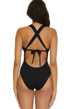 Becca by Rebecca Virtue Plunge|One Pieces-Gia Plunge One Piece Swimsuit