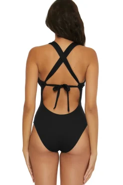 Becca by Rebecca Virtue Plunge|One Pieces-Gia Plunge One Piece Swimsuit