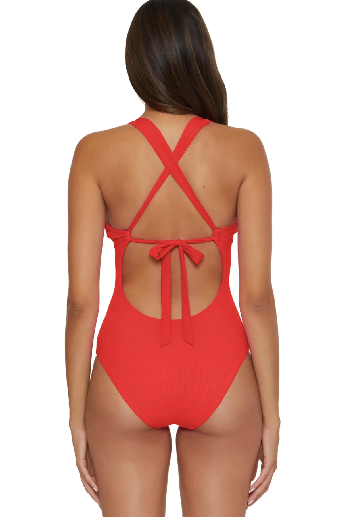 Becca by Rebecca Virtue Plunge|One Pieces-Gia Plunge One Piece Swimsuit