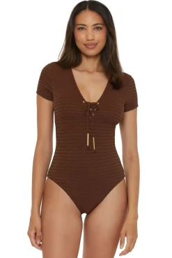 Trina Turk Plunge|One Pieces-Glimmer One Piece Swimsuit