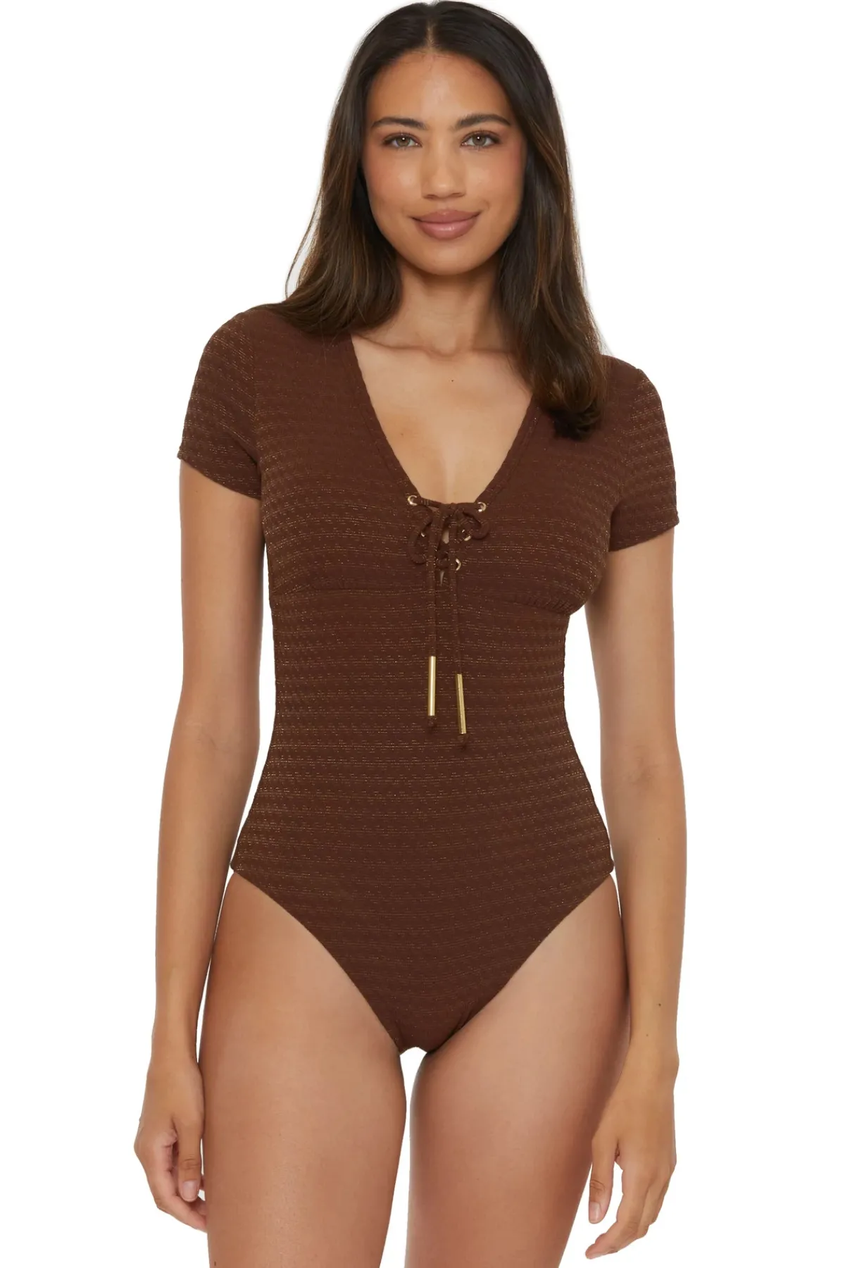 Trina Turk Plunge|One Pieces-Glimmer One Piece Swimsuit