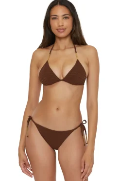 Trina Turk Triangle|Halter-Glimmer Triangle Bikini Top