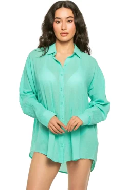 Elan Shirt Dresses-Graphic Shirt Dress