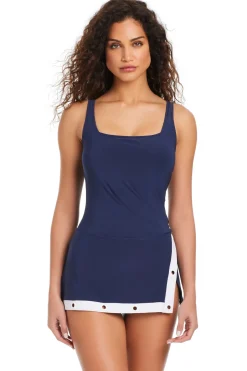 Beyond Control Swimdress / Skirted|One Pieces-Grommet Swimdress