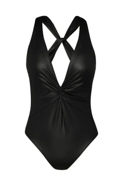 L'Agence High Leg|Plunge-Hadley Twist Plunge One Piece Swimsuit