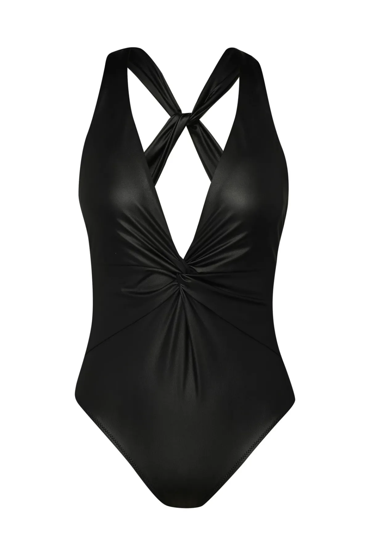 L'Agence High Leg|Plunge-Hadley Twist Plunge One Piece Swimsuit
