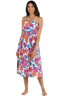 La Blanca Sundresses-Halter Midi Dress