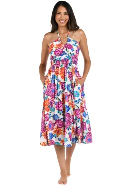 La Blanca Sundresses-Halter Midi Dress